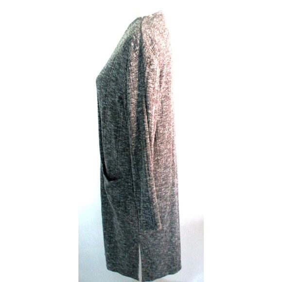 Nine West Women's Gray Long Sleeve Open Front Long Cardigan Sweater Size Small - Picture 4 of 10